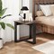 Rustic Brown Industrial End Table with Metal Frame Square Side Table Nightstand for Living Room Bedroom